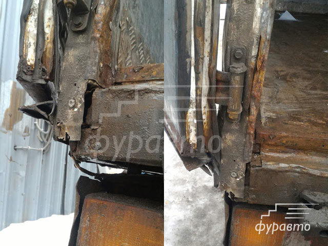 ржавые ворота изотермического фургона ржавые ворота изотермического фургона